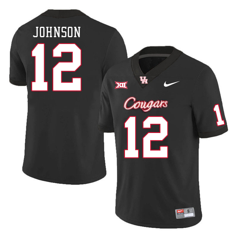 Houston Cougars #12 Stephon Johnson College Football Jerseys Stitched Sale-Black